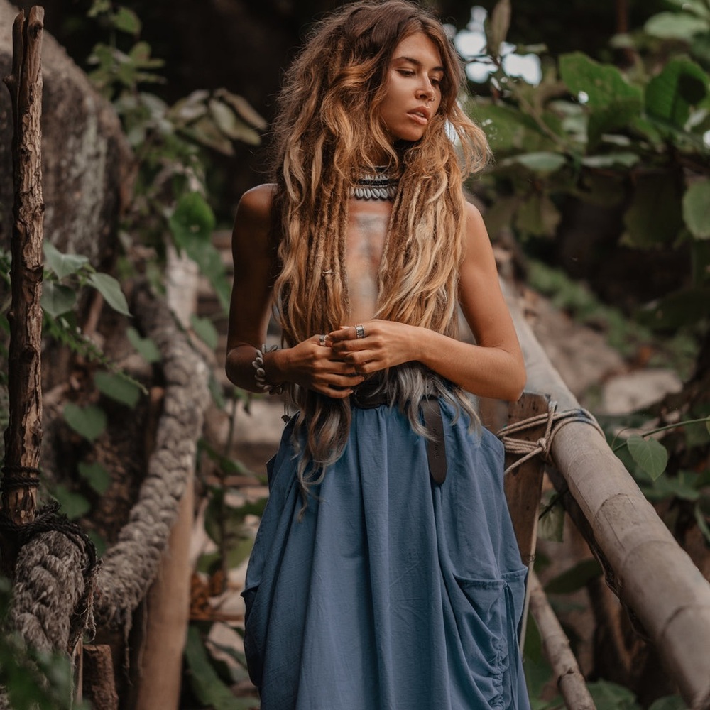 Thaluta teal maxi skirt - Picture 4 of 6